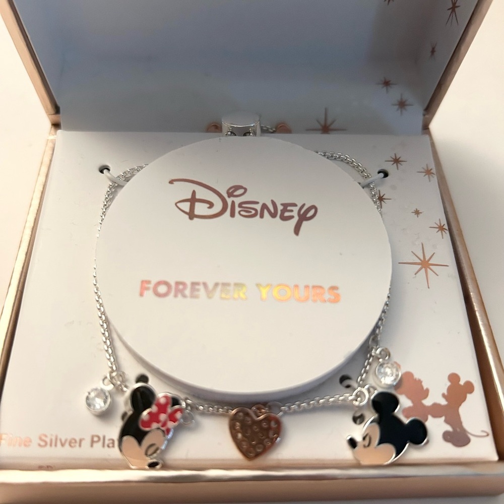 Disney Mickey Minnie Mouse Slider Bracelet New In Box